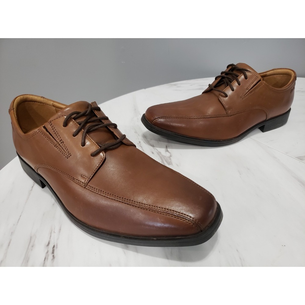 SZ‎ 11.5 WIDE Men's Clarks Collection Tilden Walk Lace Up Shoes  Leather Oxfords